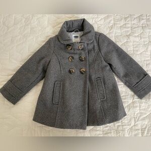 Toddler Girls Gray Pea Coat